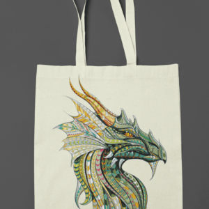 Dragon Tote Bag | Tote Bag | Shoulder Bag | Market Bag | Accessories Bag | University Bag |