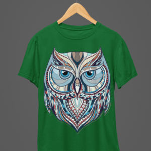 Owl Round Neck Daily Wear Tshirt