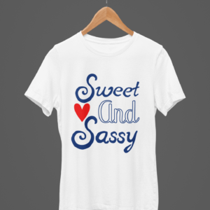 Sweet And Sassy Round Neck Daily Wear T-shirt