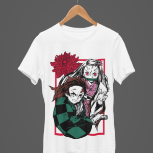 You Are Awesome - Demon Slayer : Nezuko Kamado & Tanjiro Kamado Round Neck Daily Wear T-shirt