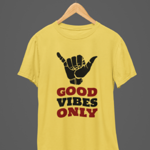 Good Vibes Only Round Neck Daily Wear T-shirt