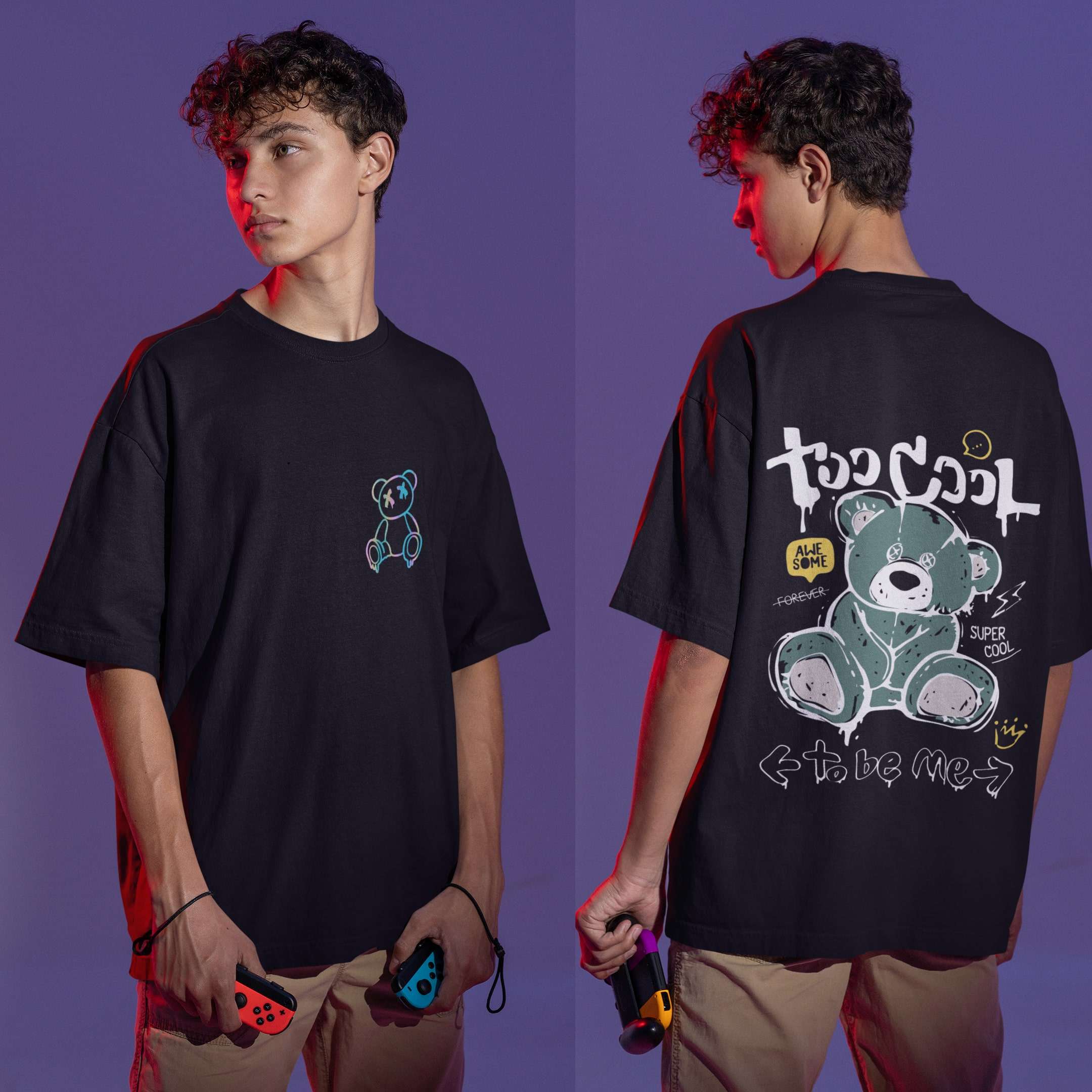 Bear Black-min Oversized T-Shirt Online