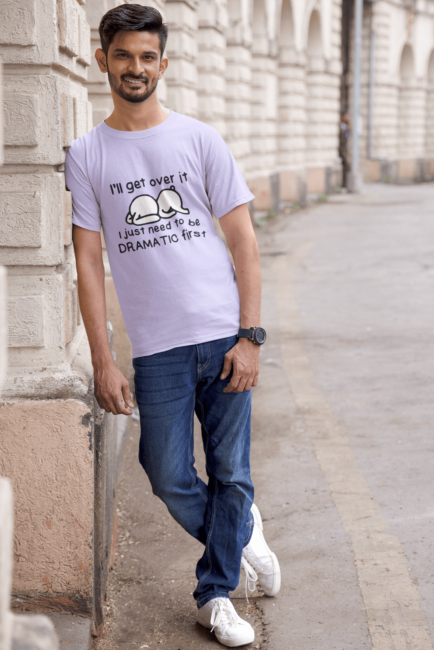 mockup-of-a-happy-man-wearing-a-tee-and-leaning-on-a-pillar-m25882 (1)-min Round Neck T-Shirts Online