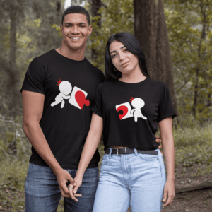 Special Design Round Neck Couple T-shirts