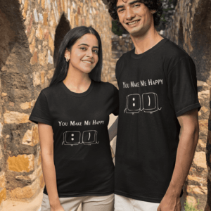 You Make Me Happy Round Neck Couple T-shirts